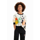 デシグアル Desigual パッチワーク スポーツTシャツ (ホワイト)