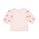 デシグアル Desigual ハート パフスリーブTシャツ (ピンク/レッド)