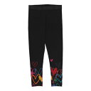 デシグアル Desigual ハート ロングレギンス (グレー/ブラック)