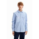 デシグアル Desigual POL シャツロングスリーブ (ブルー)