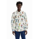 デシグアル Desigual ダンスキャラクター シャツ (ホワイト)