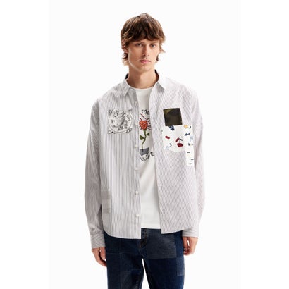 デシグアル Desigual NISHAN シャツロングスリーブ (ホワイト)