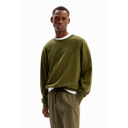 デシグアル Desigual ZAFER Tシャツロングスリーブ (グリーン)