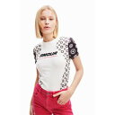 デシグアル Desigual 刺繍 オーバーサイズTシャツ (ホワイト)