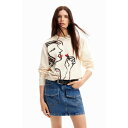 デシグアル Desigual アーティイラスト スウェットシャツ (ホワイト)