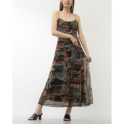 デシグアル Desigual M. Christian Lacroix タペストリー ミディワンピース （ブラウン）