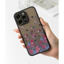 エモニーク emonique 立体花柄 ボタニカル シリコンTPU iPhoneスマホケース (その他6)