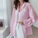 ストライプ ブラウス シアーシャツ 夏服