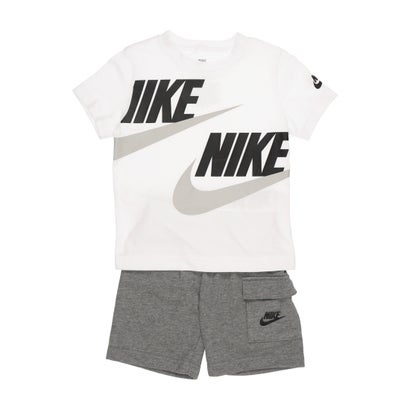 ナイキ NIKE ジュニア Tシャツハーフパンツセット B NSW HBR CARGO FT SHORT SET 76J213 Carbon Heather 