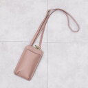 クーコ COOCO シュリンクレザースマホポシェット (Lピンク)