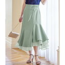 アロッタ Alotta アシメ切替裾シフォンスカート (ミント)(4)