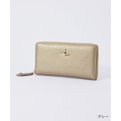 ヴィヴィアン ウエストウッド Vivienne Westwood 長財布 51050023 L001N SAFFIANO CLASSIC ZIP ROUND WALLET レディース 財布 ブラウン ブラック グレー （グレー）