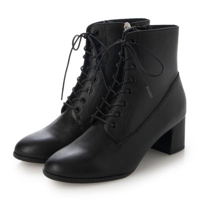 パラディクルール PARADIS COULEUR ラウンドトウレースアップショートブーツ （ブラック）