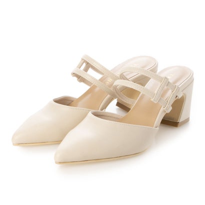 リバティードール LiBERTYDOLL ダブルストラップミュールパンプス /1178（アイボリーピーユー）