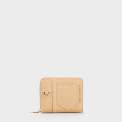 Anthea アンシア コントラストトリムジップアラウンドウォレット （Beige）