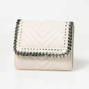 Xe }bJ[gj[ STELLA McCARTNEY Small Flap Wallet Eco Shaggy Deer Chevron Quilting iMagnoliaj