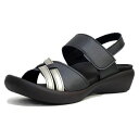 リゲッタ Re:getA RegettaCanoe リゲッタ サンダル 日本製 ウエッジ 面ファスナー バックベルト3e (ブラック)(4)