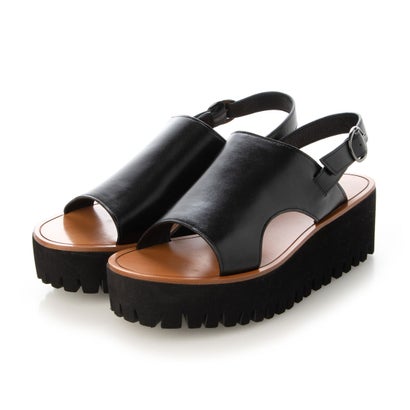 アポム APOM チャンキーソールカバードサンダル 55 （ブラック）