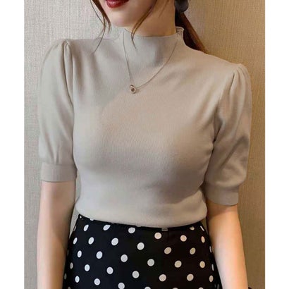 ガーリードール Girly Doll サマーリブニットトップス【韓国ファッション】 （ベージュ）