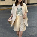 半袖ジャケット ショートパンツ セット夏