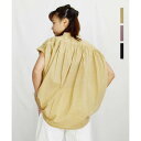 アルゴトウキョウ ARGO TOKYO Cotton Color Gather Blouse 23032コットンカラーギャザーブラウス (ベージュ)