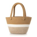 スタイルブロック STYLEBLOCK 編み込み風かごバッグ (ブラウン)