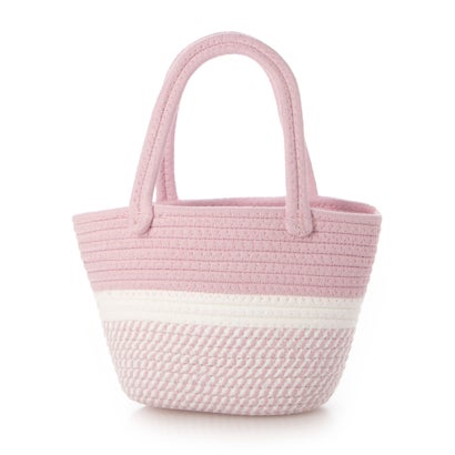 スタイルブロック STYLEBLOCK 編み込み風かごバッグ （ピンク）