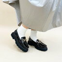 イング ing 【WEB・一部店舗限定】厚底ビットローファー (ブラックエナメル)
