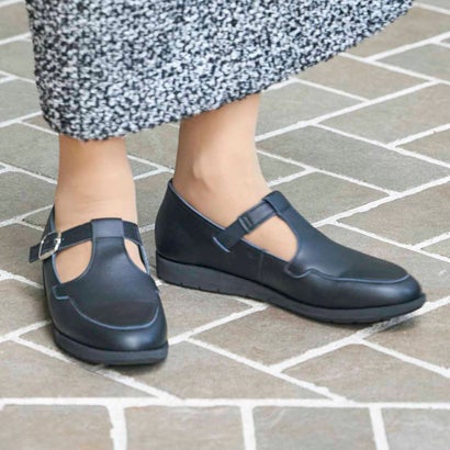 イングプラス ing PLUS 【WEB限定】Tストラップデザインシューズ （ブラック）