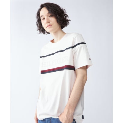 トミー ヒルフィガー TOMMY HILFIGER GLOBAL STRIPE MONOTYPE TEE （アイボリー）