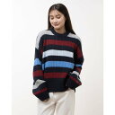 トミー ヒルフィガー TOMMY HILFIGER ケーブルストライプクルーネックセーター （マルチ）