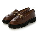 インターショシュール INTER-CHAUSSURES ラウンドトウキルトビットローファー (ブラウン)