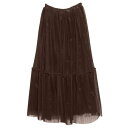エイミーイストワール eimy istoire randomly eimy プリーツチュールスカート (BROWN)