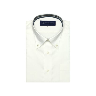 トーキョーシャツ TOKYO SHIRTS 形態安定 ボタンダウンカラー 半袖 ワイシャツ （ライトイエロー）