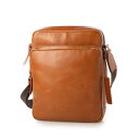 レザーラボラトリー Leather Laboratory オイルレザー 本革縦型トラベルショルダーバッグ (ORANGE)(4)