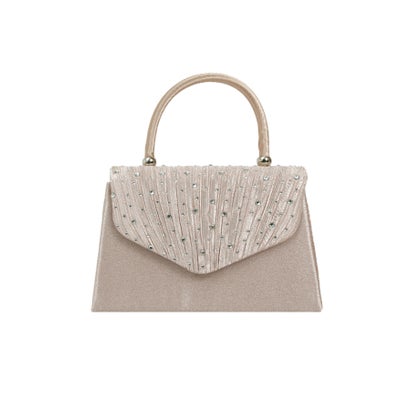 ドレスプラス DRESS+ パーティーバッグ ショルダーバッグ 2way 結婚式 （ピンクベージュ）