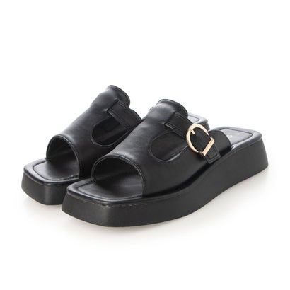 シックス CHICS スクエアトウスリッポンサンダル （BLK）
