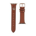 R[` COACH SADDLE CALFSKIN STRAP iBROWNj