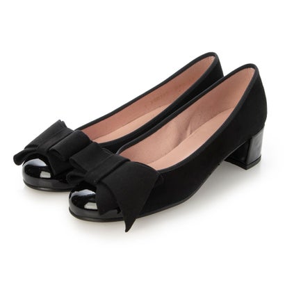 プリティ・バレリーナ バレエシューズ プリティ・バレリーナ Pretty Ballerinas JOANNA patent-suede（ジョアンナ パテント スエード）ヒール付きバレエシューズ （NEGRO-NEGRO）