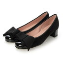 プリティ バレリーナ Pretty Ballerinas JOANNA patent-suede（ジョアンナ パテント スエード）ヒール付きバレエシューズ （NEGRO-NEGRO）