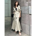 アニュアンス anuans トリアセマーメイドスカート (BEIGE)