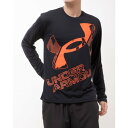 アンダーアーマー UNDER ARMOUR メンズ 長袖機能Tシャツ UAテック エクストララージ ロゴ ロングスリーブシャツ 1381357 (Black/Black/)