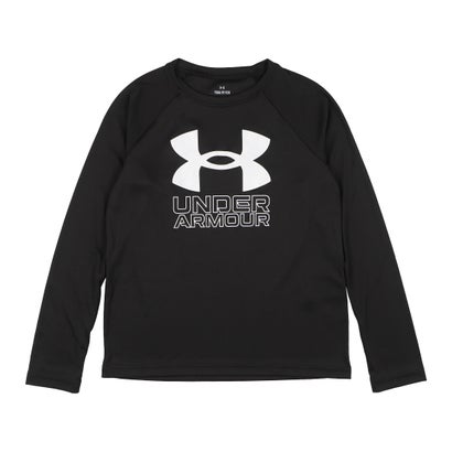 アンダーアーマー UNDER ARMOUR ジュニア 長袖Tシャツ UAテック ハイブリッド プリントフィル ロングスリーブTシャツ 1380470 （Black Pitch Gray）