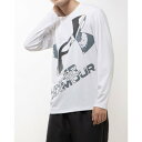 アンダーアーマー UNDER ARMOUR メンズ 長袖機能Tシャツ UAテック エクストララージ ロゴ ロングスリーブシャツ 1381357 (White)