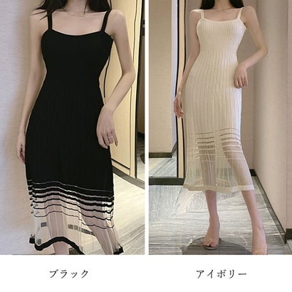 キャミニットワンピース レディース 夏