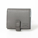 ペレボルサ ミニ財布 レディース ペレボルサ PELLE BORSA 二つ折りミニ財布 （グレー）