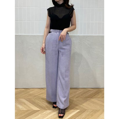 エイミーイストワール eimy istoire カッティングツイードストレートパンツ (LAVENDER) エイミーイストワール eimy istoire カッティングツイードストレートパンツ (LAVENDER)