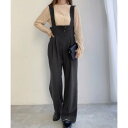 ジュノア JUNOAH タックサロペット (チャコール)