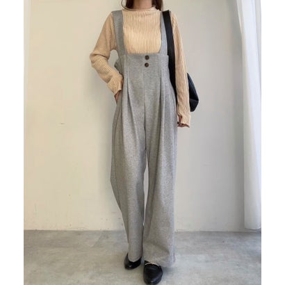 ジュノア JUNOAH タックサロペット (ライトグレー)