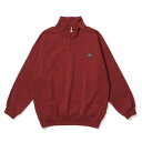 ケボズ KEBOZ BB SMALL WAPPEN SWEAT HALF ZIP 2 BURGUNDY （BURGUNDY）